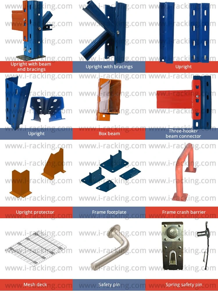 Industrial Warehouse Storage Heavy Duty Selective Metal Vna Pallet Rack