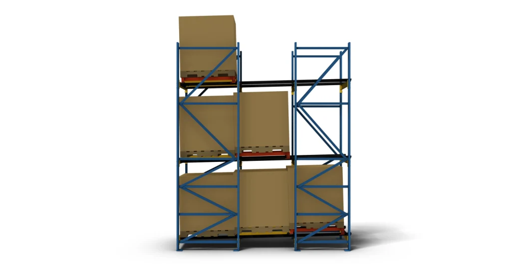 Push Back Pallet Rack for Warehouse Storage