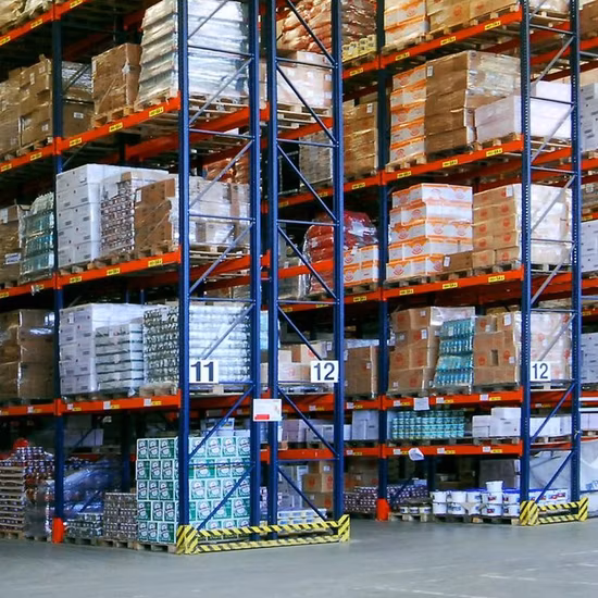 Rack de armazenamento mais usado Rack de armazenamento Rack Logística multiprateleira para vários paletes.