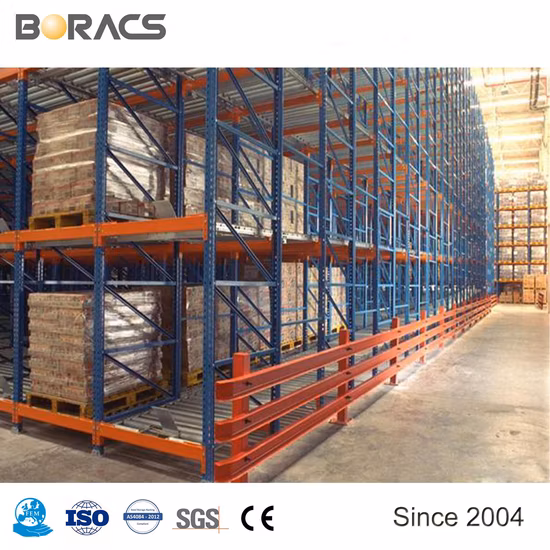 Estantes de paletes de gravidade deslizantes de rolos amortecedores resistentes de alta resistência do fornecedor da China