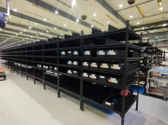 Prateleira leve de metal Agv Jise mais recente com 200 kg/nível para racks de armazenamento de armazém.